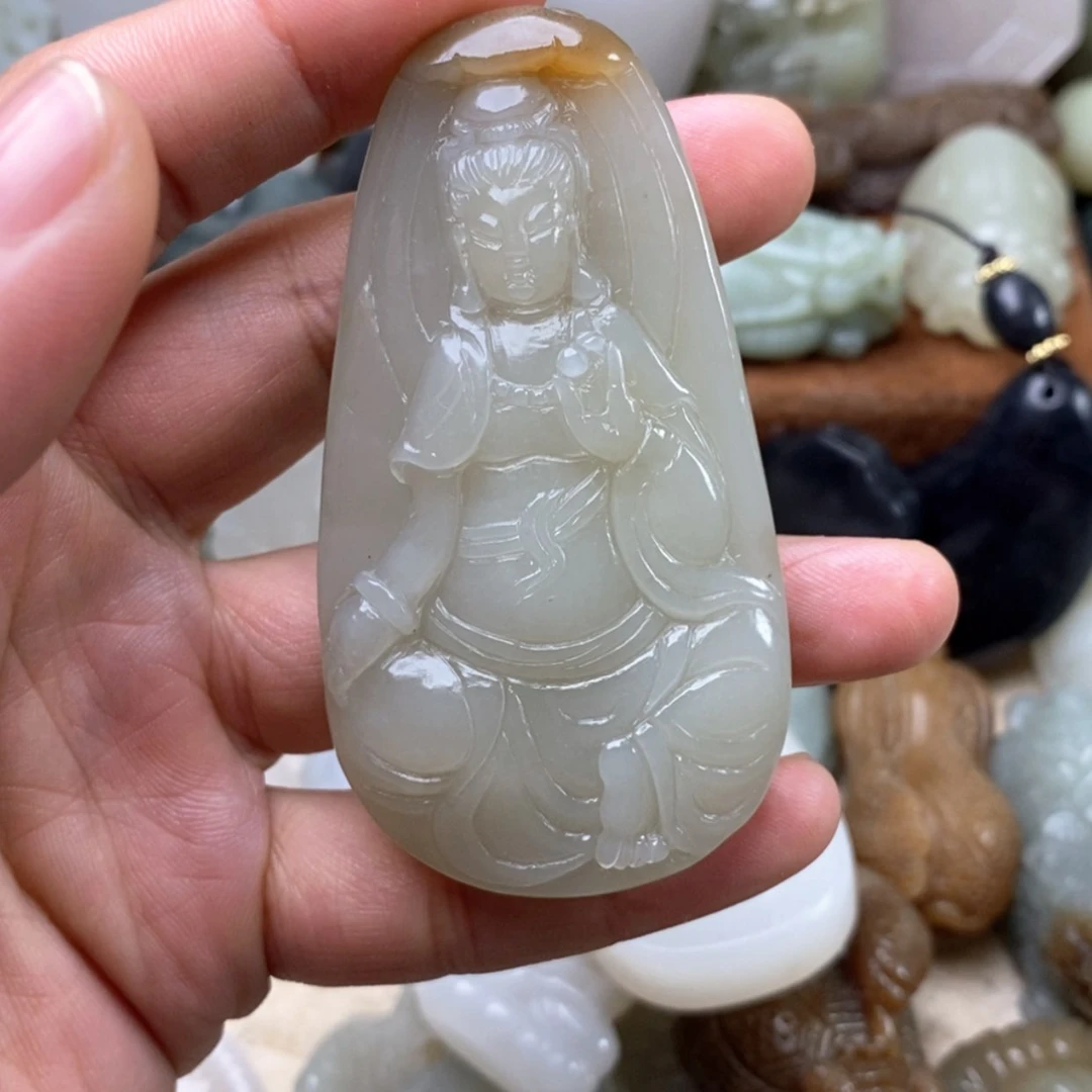 【闪购商品】和田玉未镶嵌挂件阿****牛