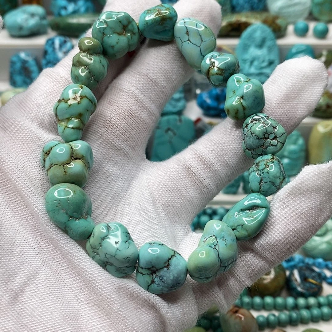 绿松石未镶嵌天然原矿 地大质检