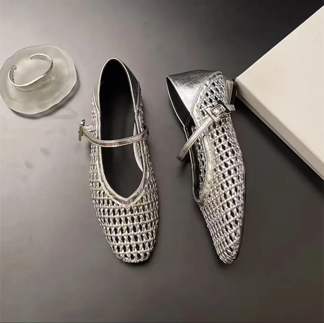 FUJIA STYLE新款时尚百搭简约镂空平底鞋X6029