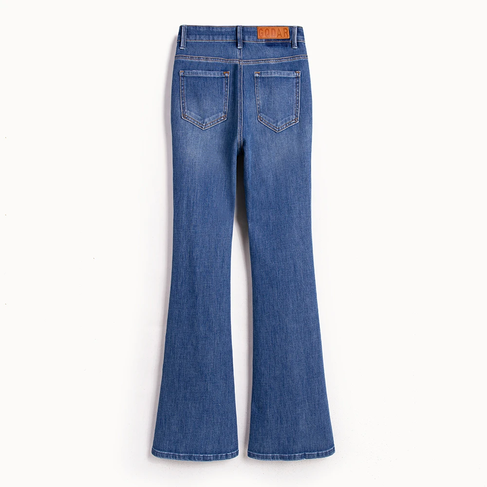 微喇牛仔裤女秋季2025新款百搭显瘦高腰弹力修身复古中喇叭裤牛仔