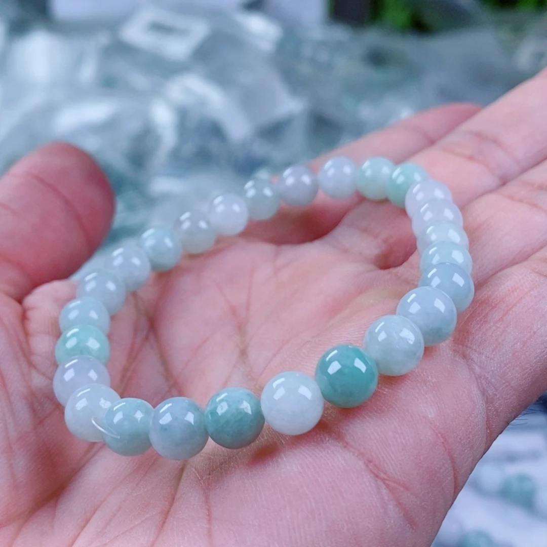 定制翡翠未镶嵌缅甸翡翠珠链
