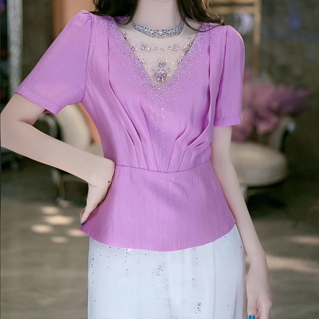 【爱的期许】欧若风重工时尚设计感显瘦洋气夏季上衣