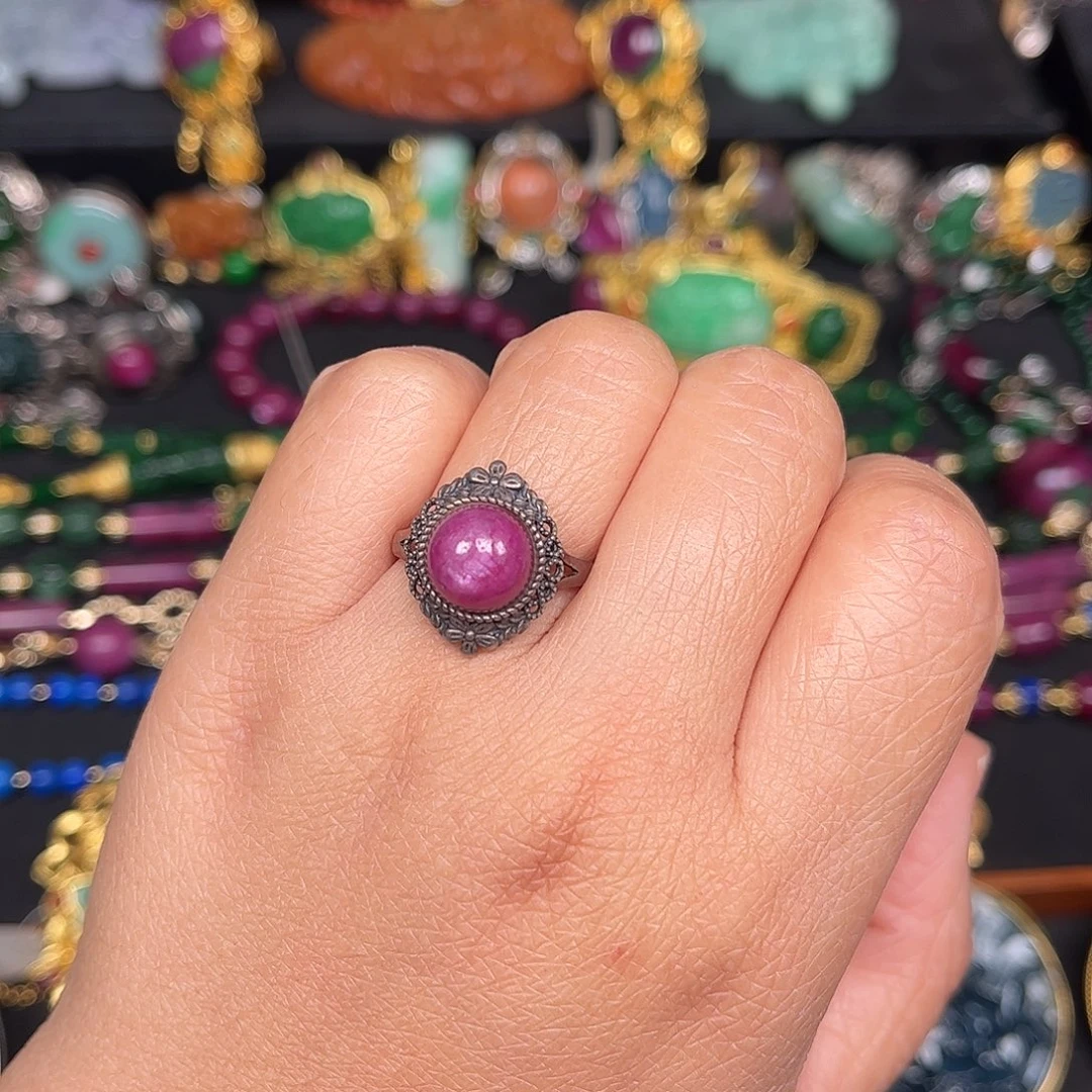 未镶嵌红宝石戒指双十二直降价不议