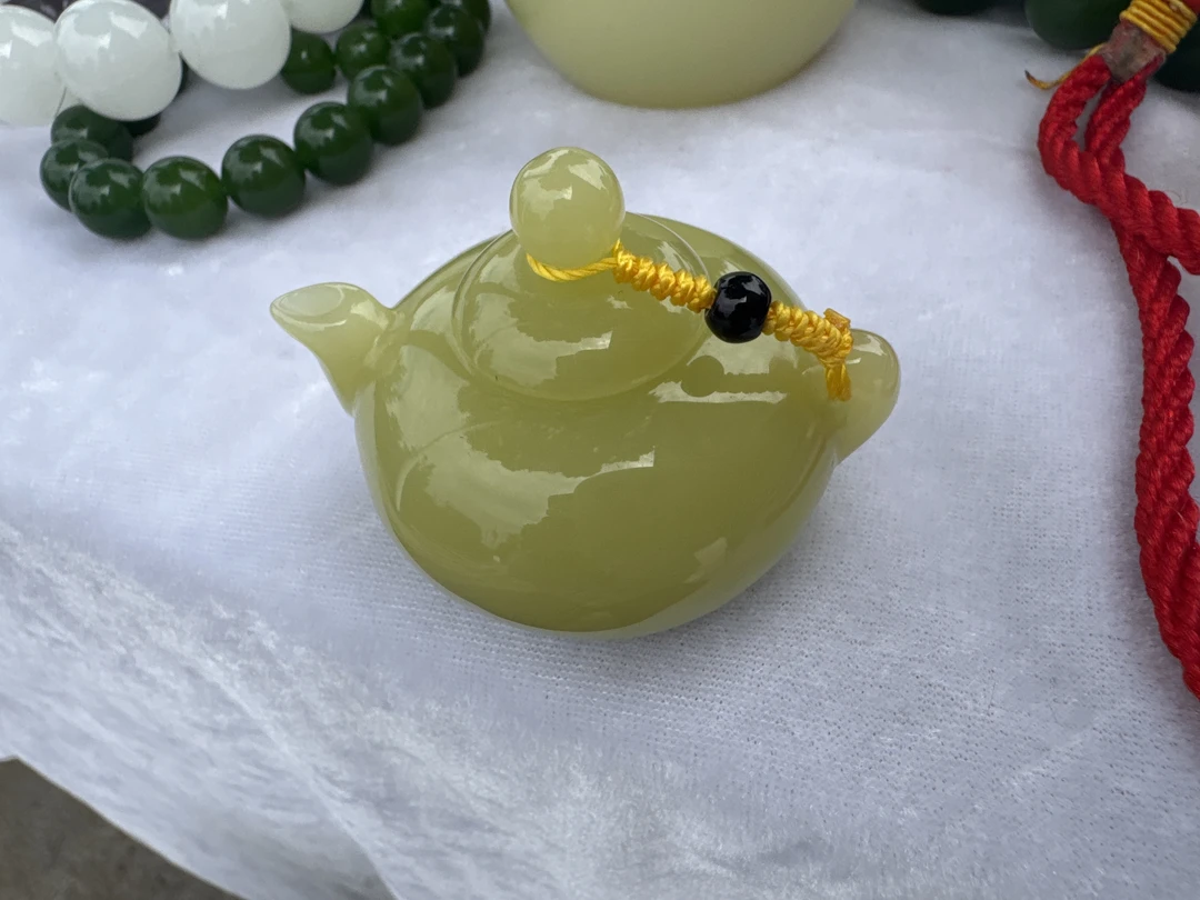 高端精品鸡油黄把把壶手把件