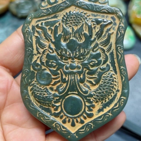 吊坠白玉菩提把件