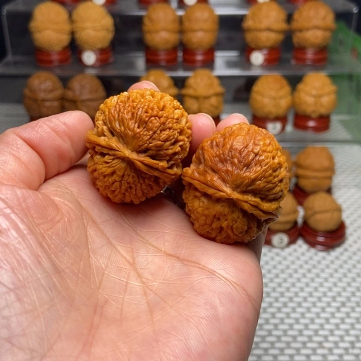 把件文玩核桃31盘龙玉凤绣球
