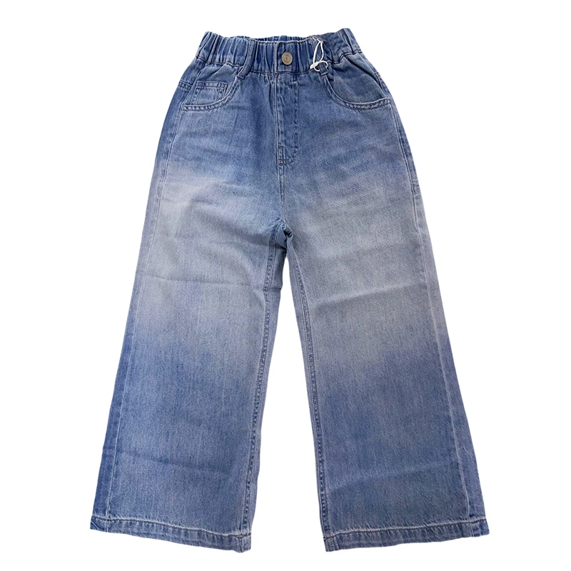 女童牛仔裤夏季儿童薄裤宽松水洗软牛仔裤子潮KZ133
