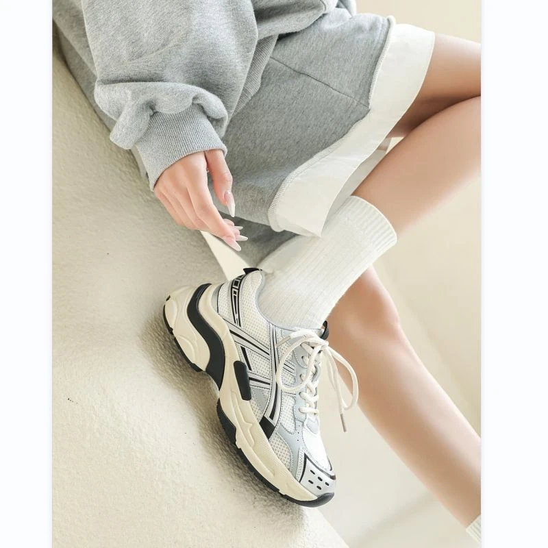 厚底情侣老爹鞋男女同款网面跑步鞋百搭休闲运动鞋M158