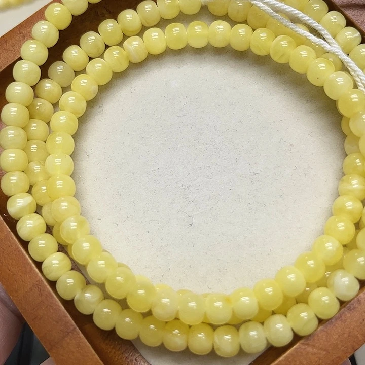 蜜蜡未镶嵌项链蜜蜡5.8mm老型链子