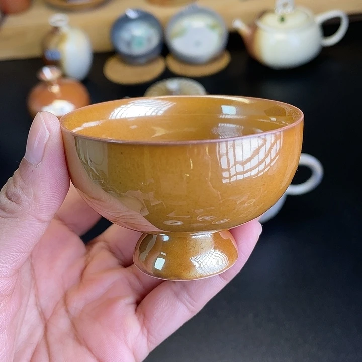 燃薪柴烧茶器志野杯