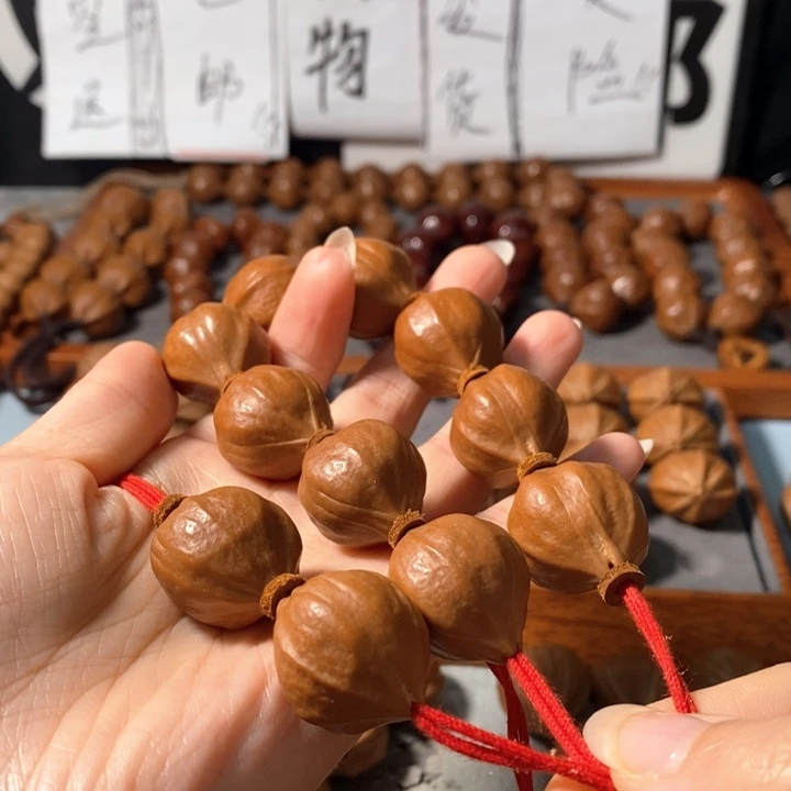 手串橄榄核6212精品老树王百万水晶核9+2颗