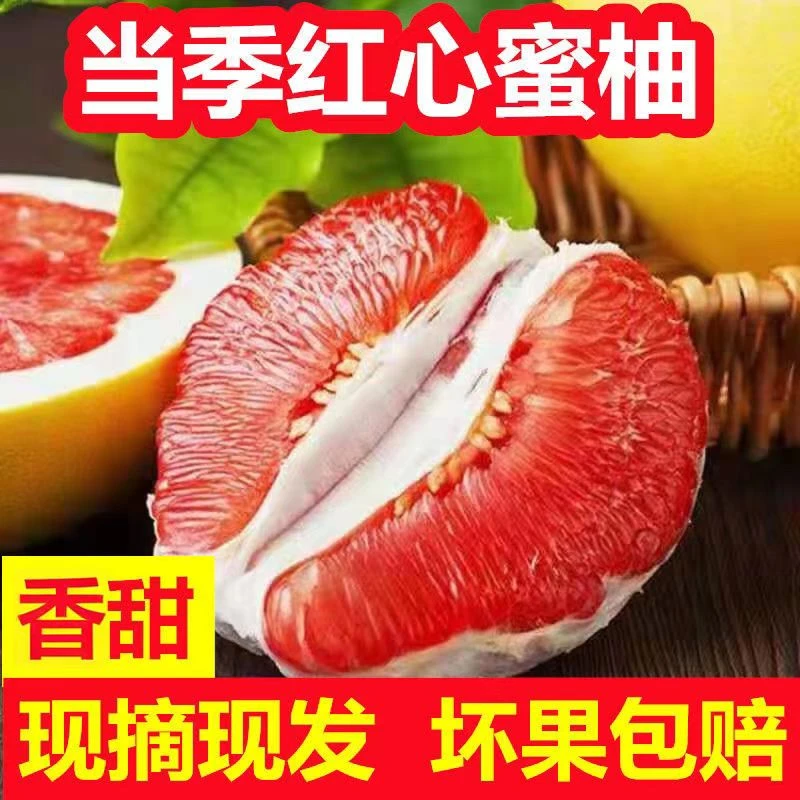 四川高山红心蜜柚老树头茬鲜果多汁当季水果时令水果鲜嫩现摘孕妇