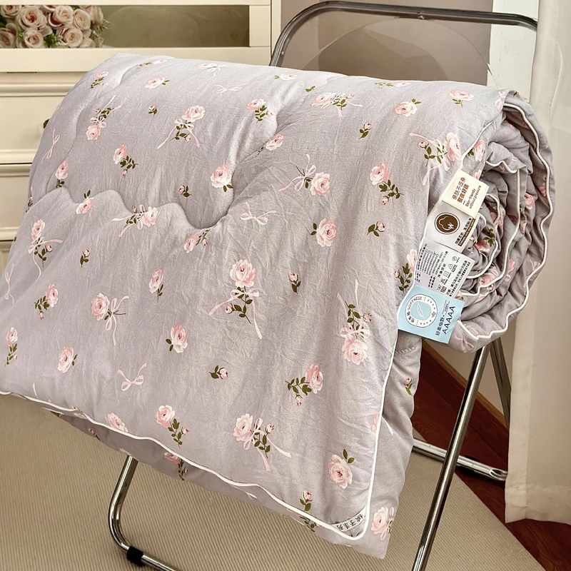一支粉荔枝150x200cm2斤斤微瑕清仓被芯棉被