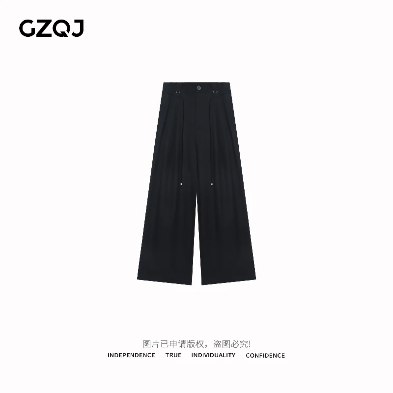 老琴私服【绅雅逸行】 设计感宽松百搭高腰阔腿裤西裤女春季 7811