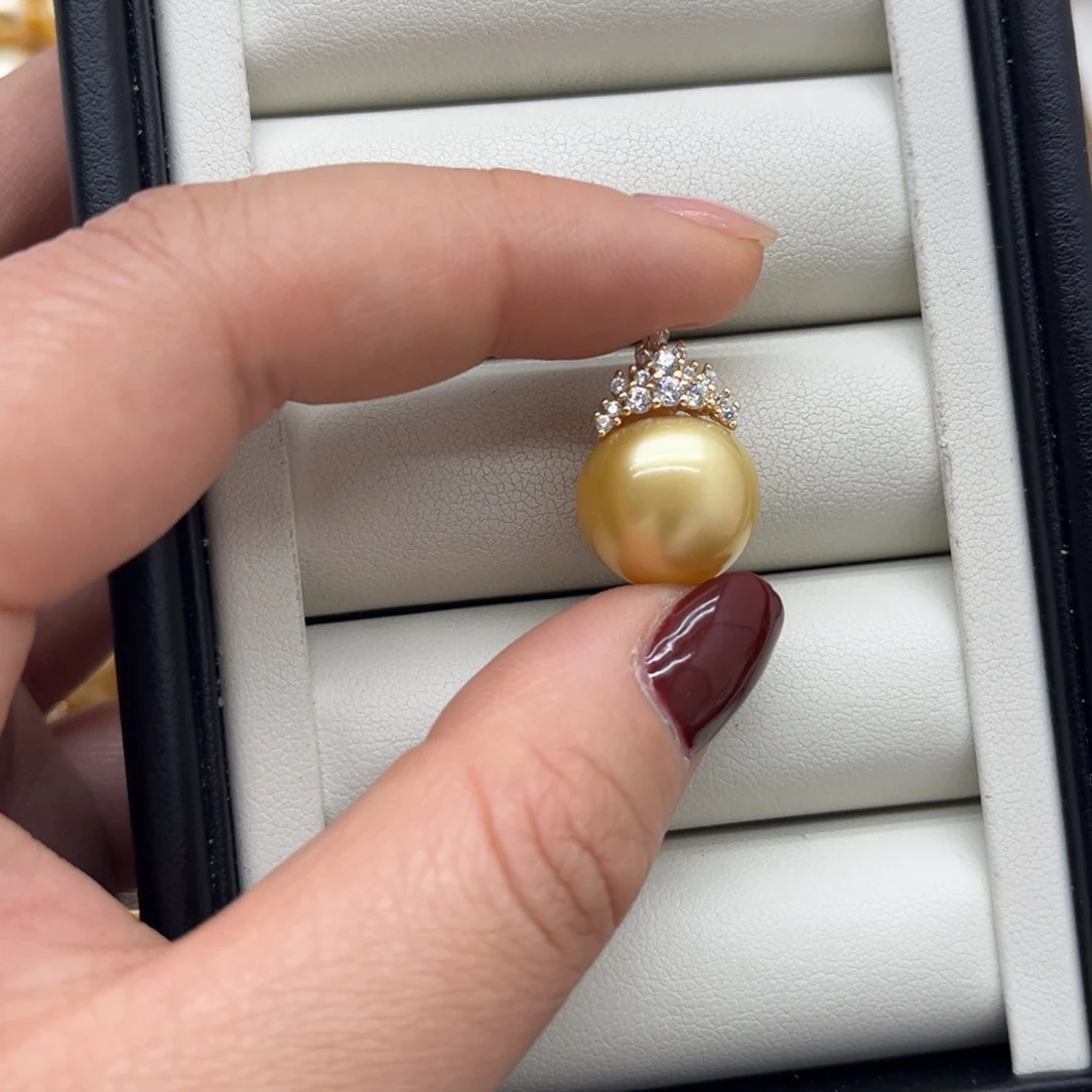 银S925镶嵌吊坠(不含链)海水珍珠