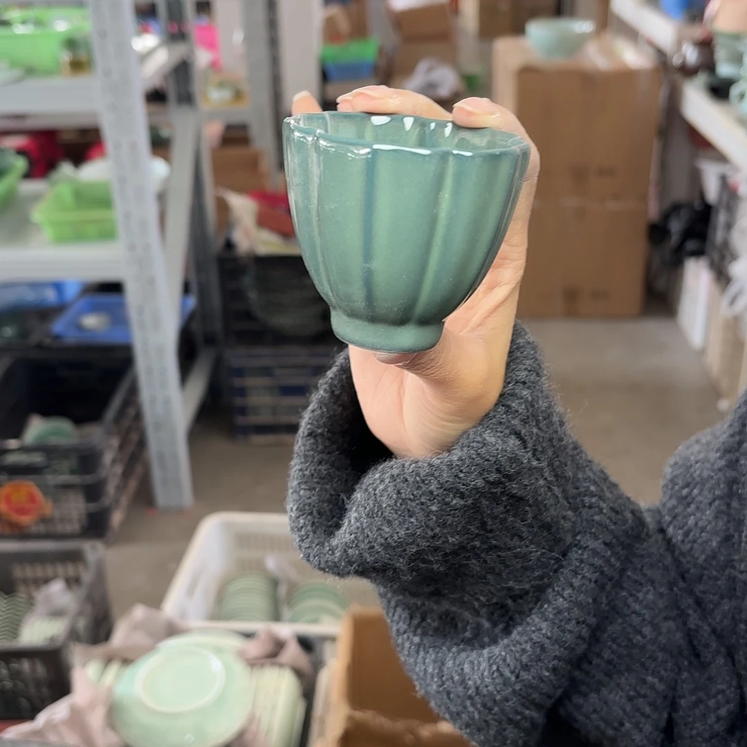 龙泉云间青瓷小米茶器