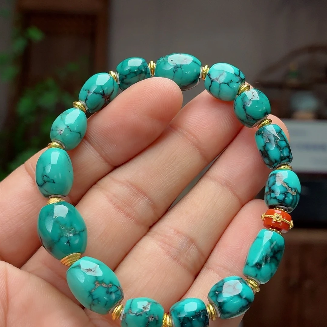 绿松石18K金镶嵌珠宝奇石