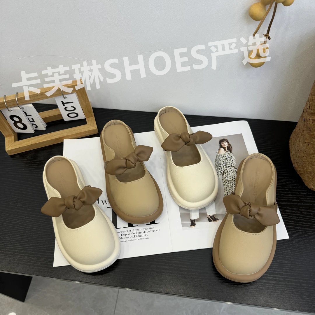 【卡芙琳SHOES严选】包头半拖鞋女新款外穿时尚百搭懒人拖鞋鞋女