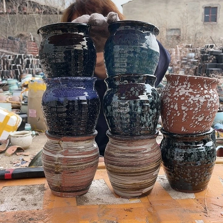 无铅玻璃宜兴紫砂花盆