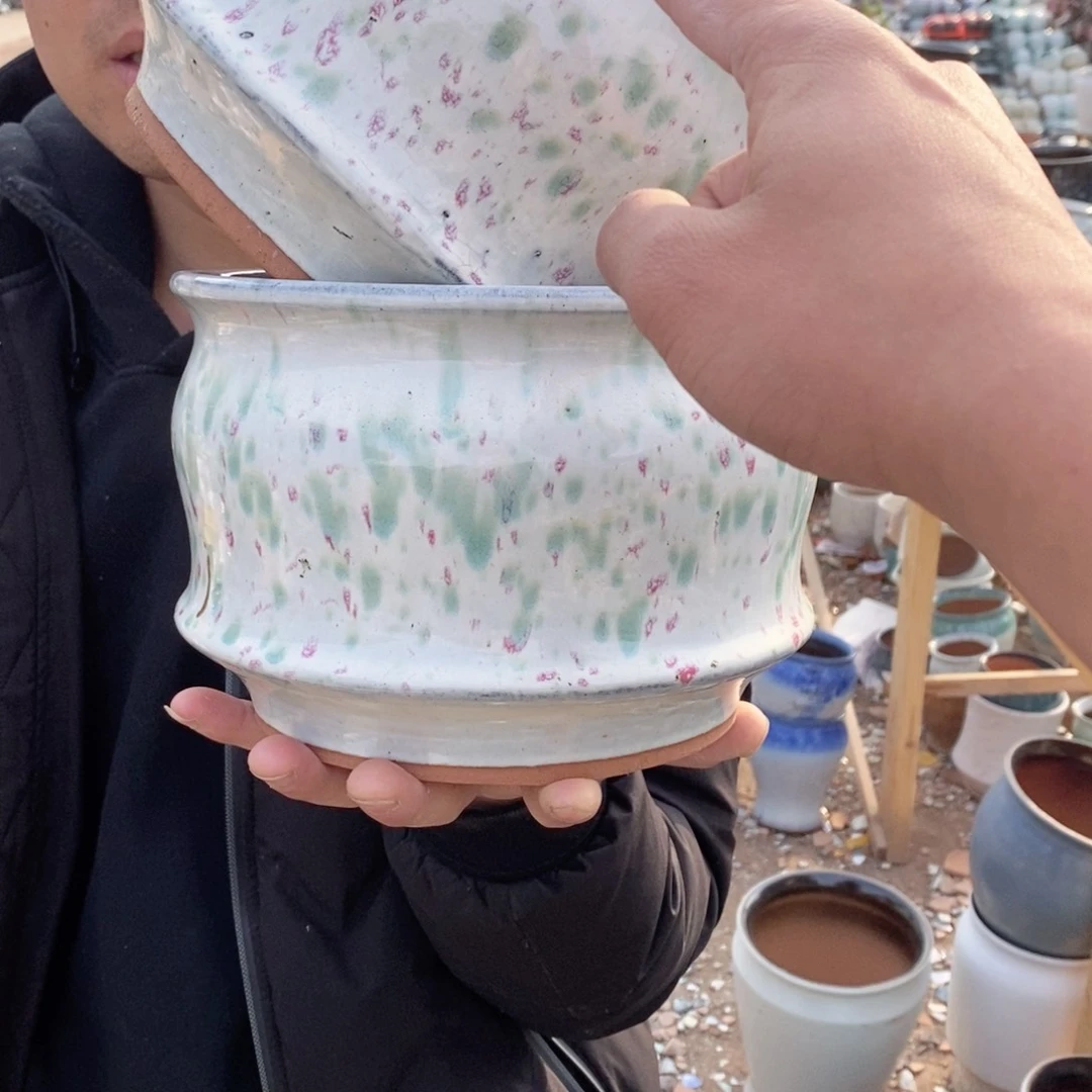 红陶彭于晏花盆-02051054