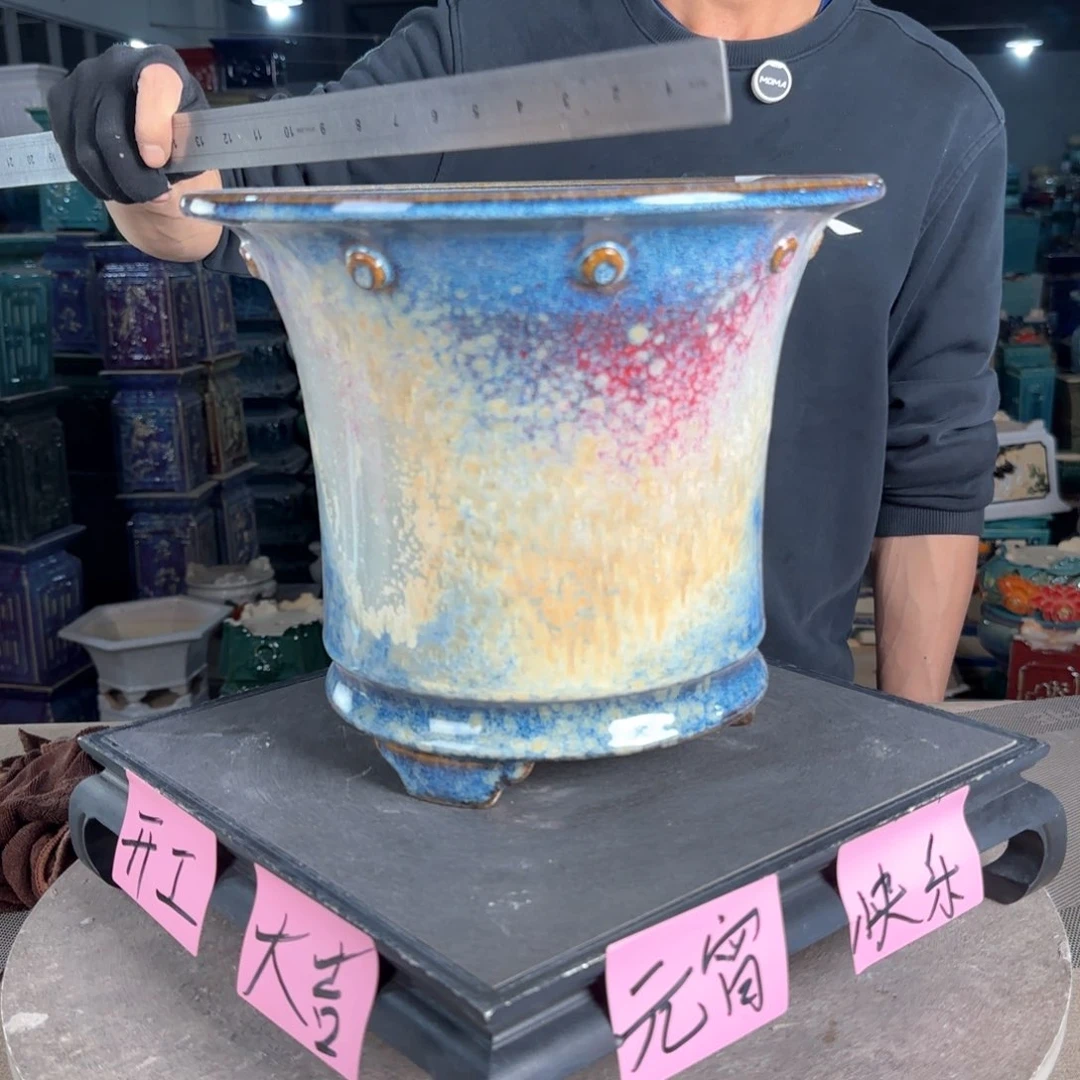 一风堂石湾花盆。脚微瑕034