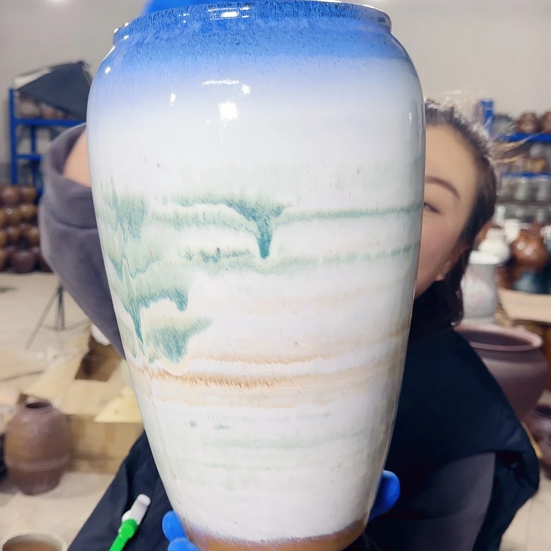 紫砂花盆高31口17