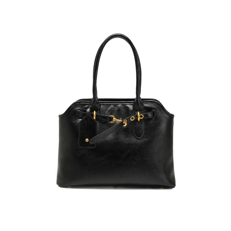 {点心}2025新款高奢百搭单肩腋下通勤女包 1059-黑色 40*13*30