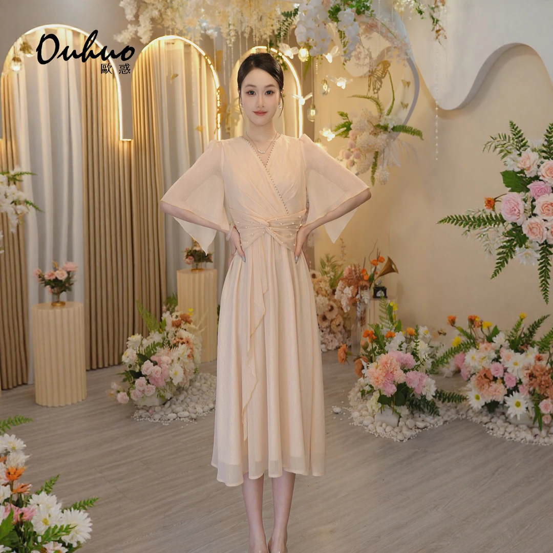 【晓晓专属】2025年夏季新款法式仙气收腰宴会优雅连衣裙OHDRI04079