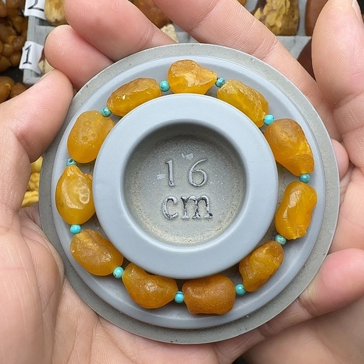 琥珀未镶嵌珠宝奇石天然蜜蜡手串