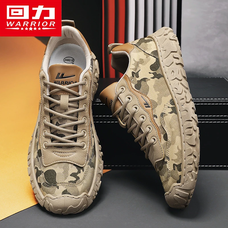 回力男鞋冬季透气薄款工地耐磨劳保防滑迷彩解放运动休闲防水潮鞋