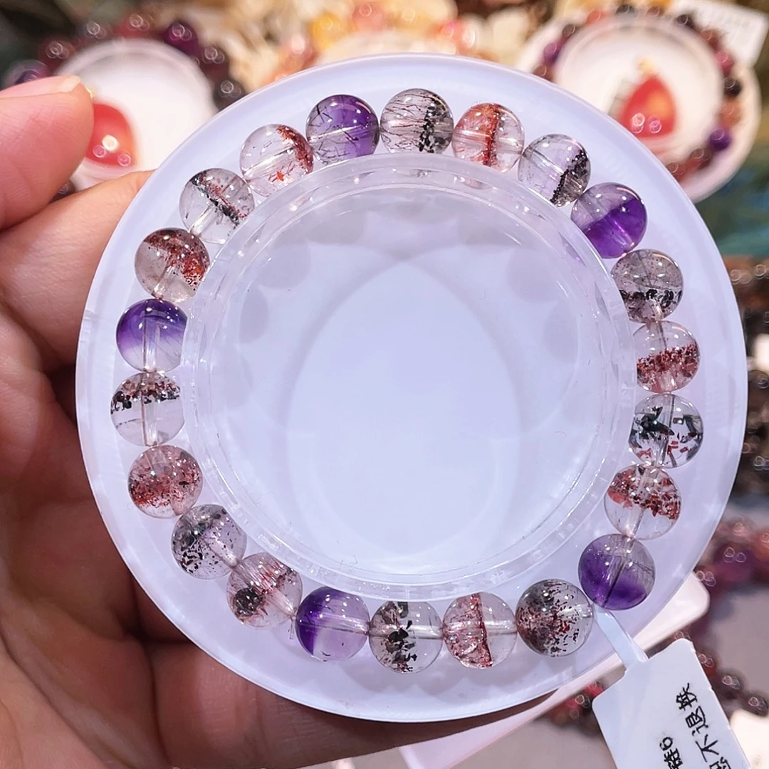 手串水晶未镶嵌彩色毒液聚宝盆8+