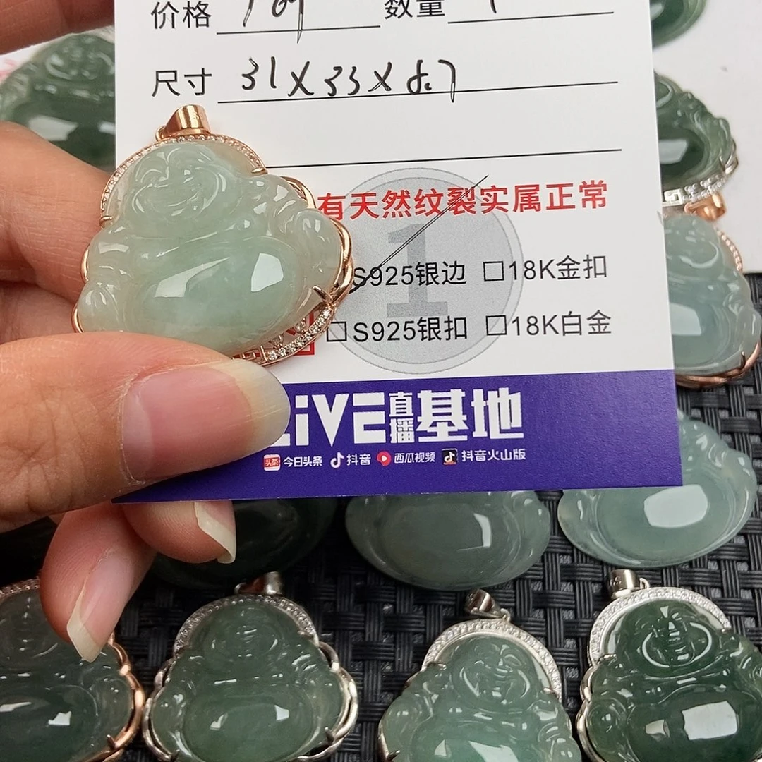 翡翠银S925镶嵌颈饰