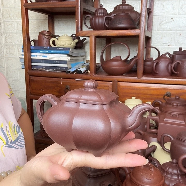 茶壶紫砂传炉壶300cc精工半手