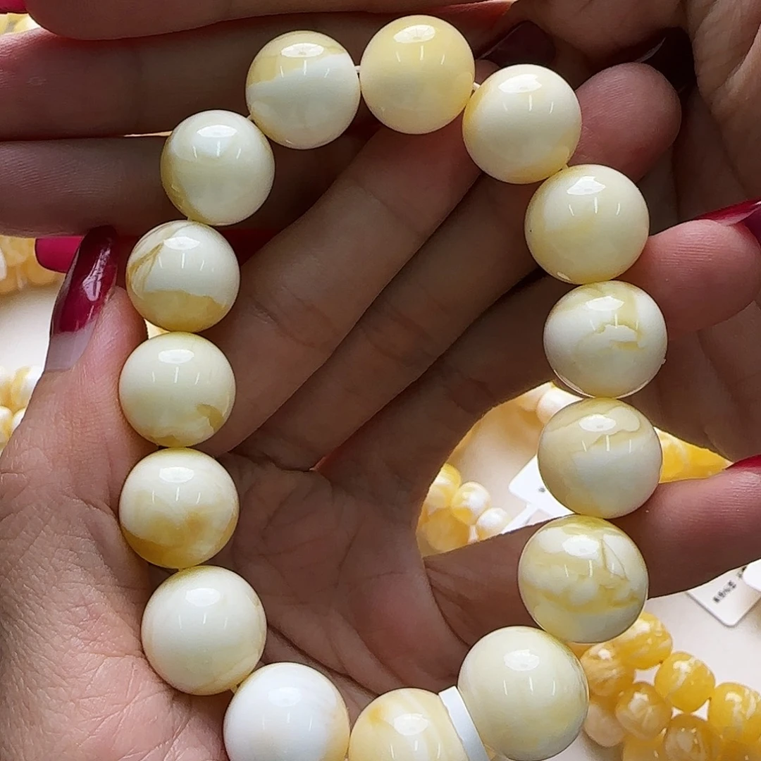 琥珀未镶嵌手链蜜蜡手串