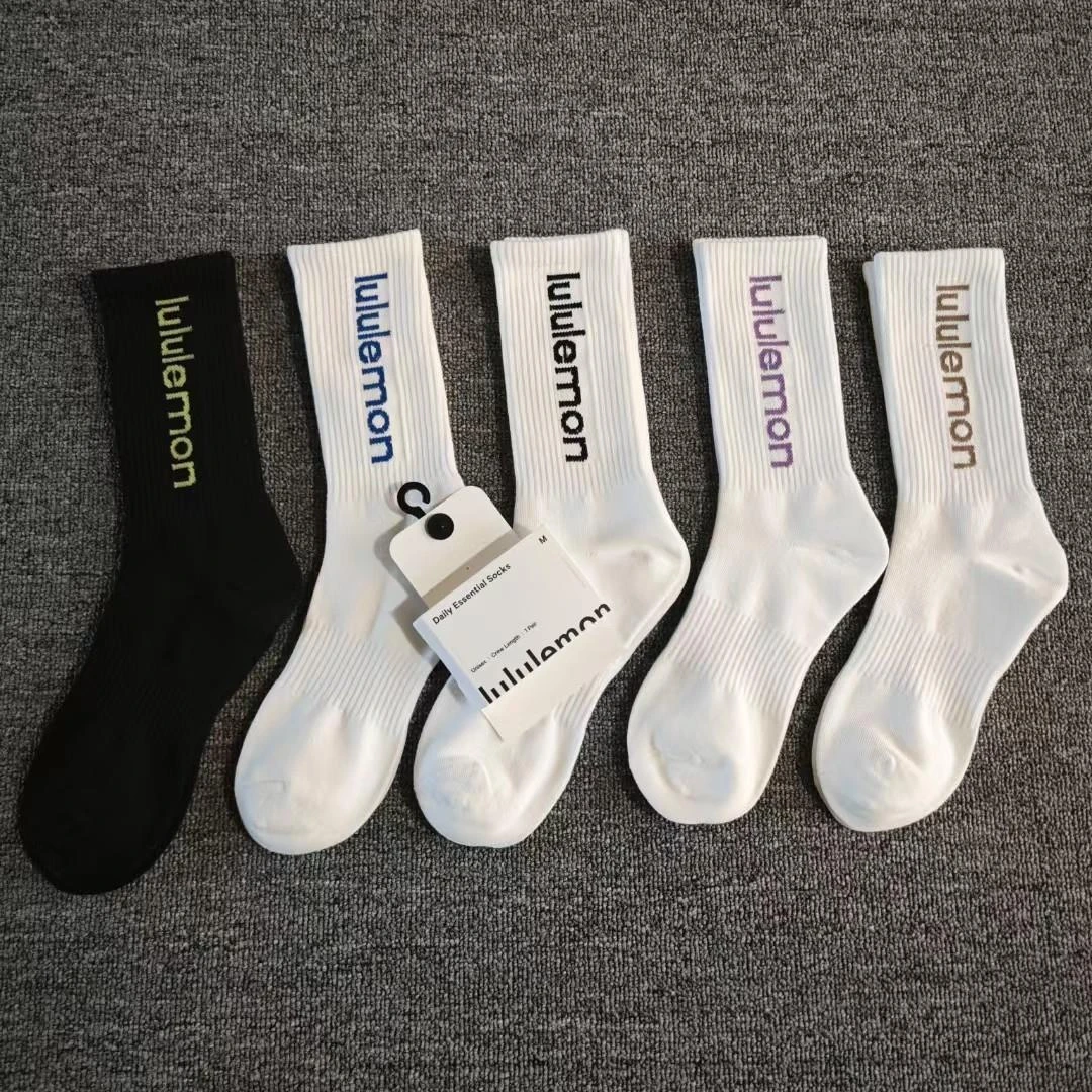 袜子女春夏字母棉舒适潮流时尚高筒袜子男女同款运动风袜子运动袜