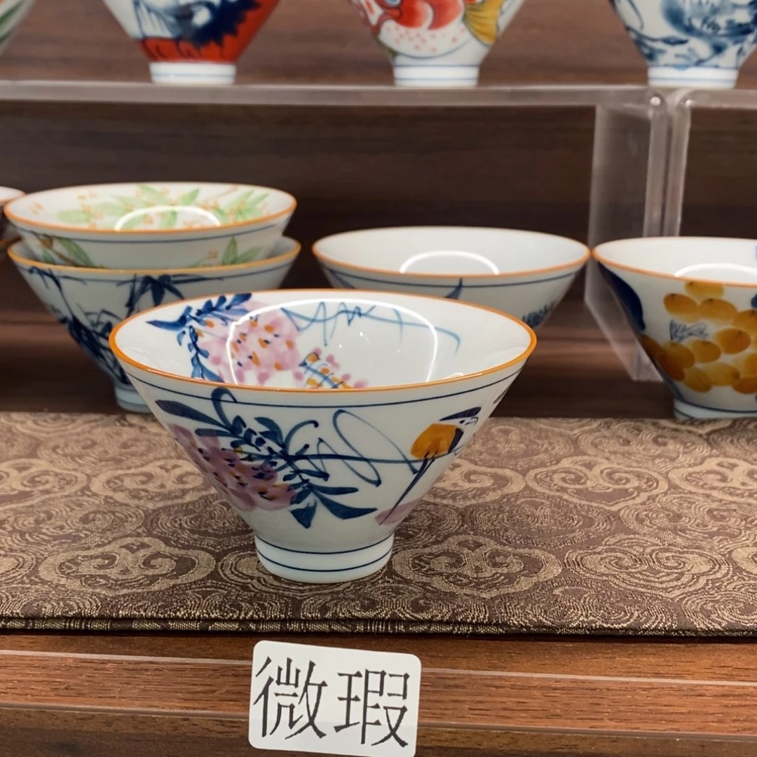 釉下彩老陶泥手工绘制