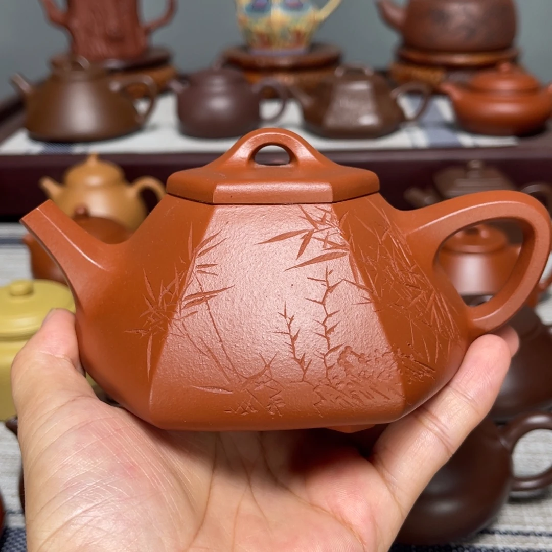 浒***人茶壶紫砂全手工制作260cc