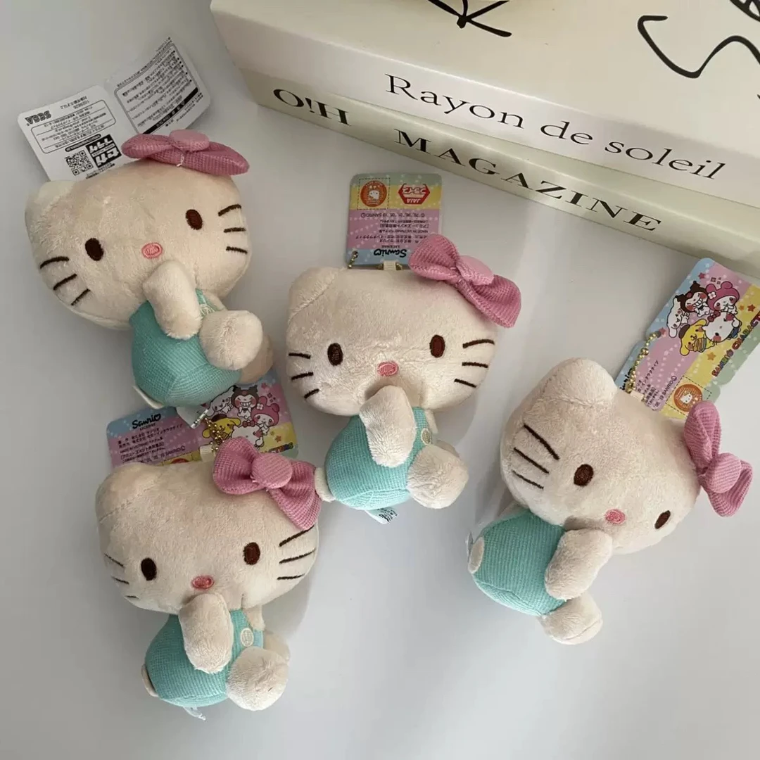 挂包公仔薄荷中古侧坐hellokitty包包挂件可爱捂嘴坐姿包包挂饰
