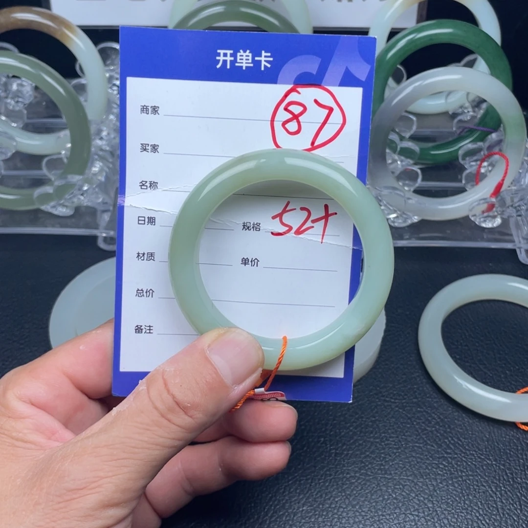 和田玉手镯未镶嵌江***风87
