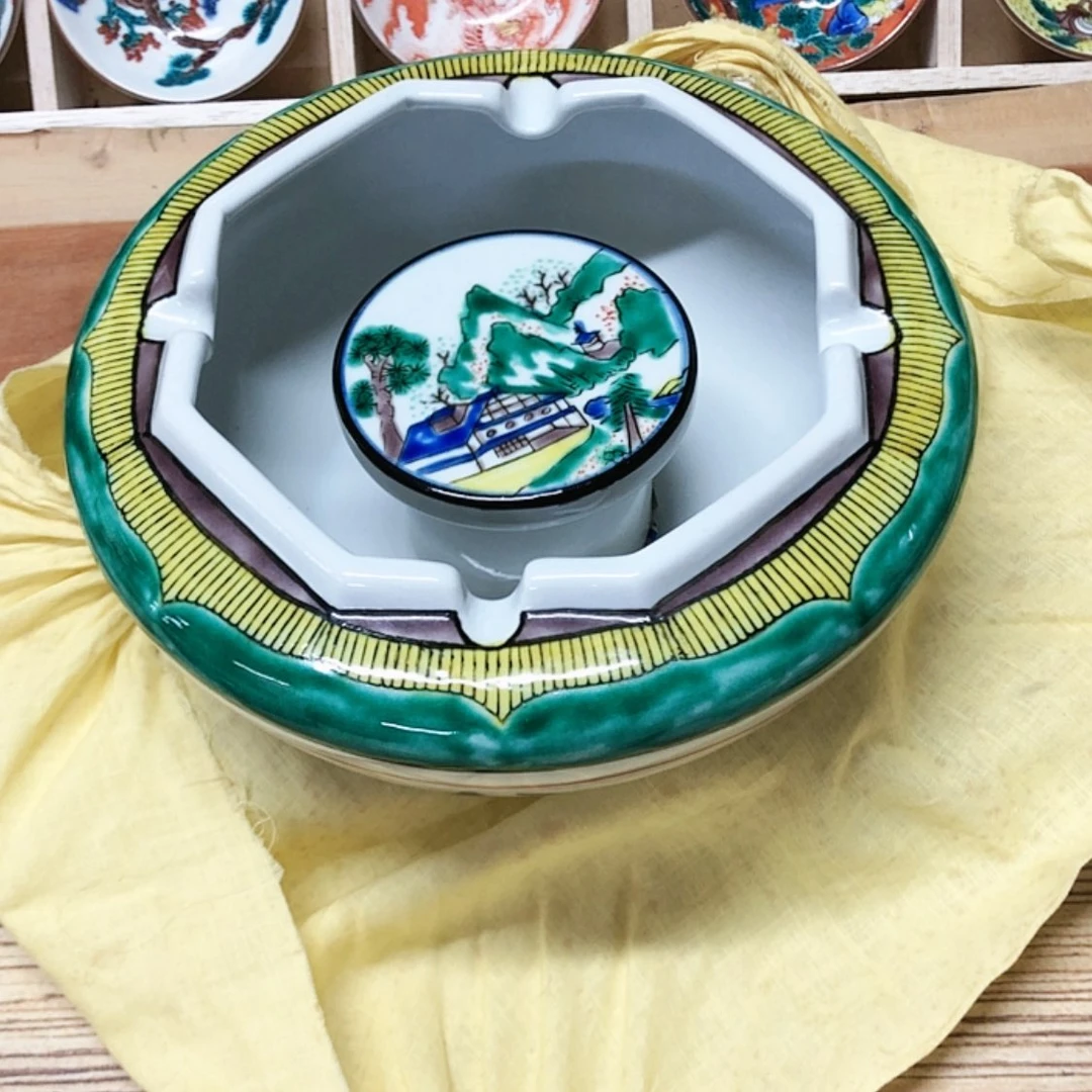 【闪购商品】碗烟皿华子岗全新九谷烧