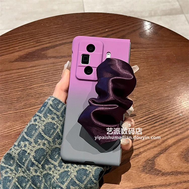 适用荣耀magicvs3手机壳vs3折叠屏个性渐变色丝巾腕带保护套女款