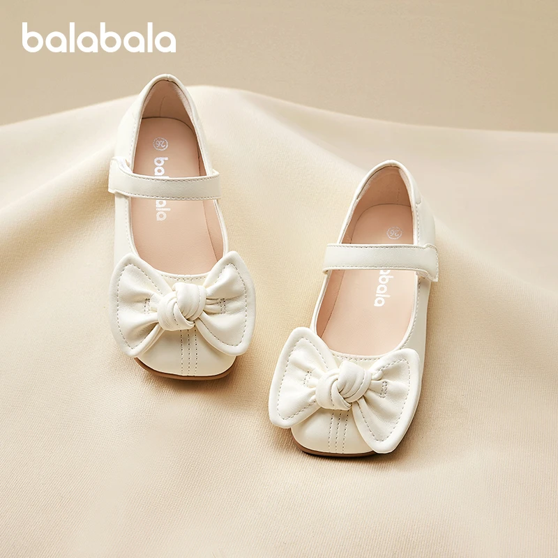 巴拉巴拉童鞋儿童公主鞋女童凉鞋2025夏季新款蝴蝶结鞋子时尚百搭