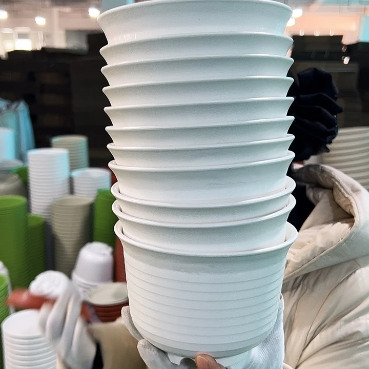 正品矮陶口15高11白色带托10个