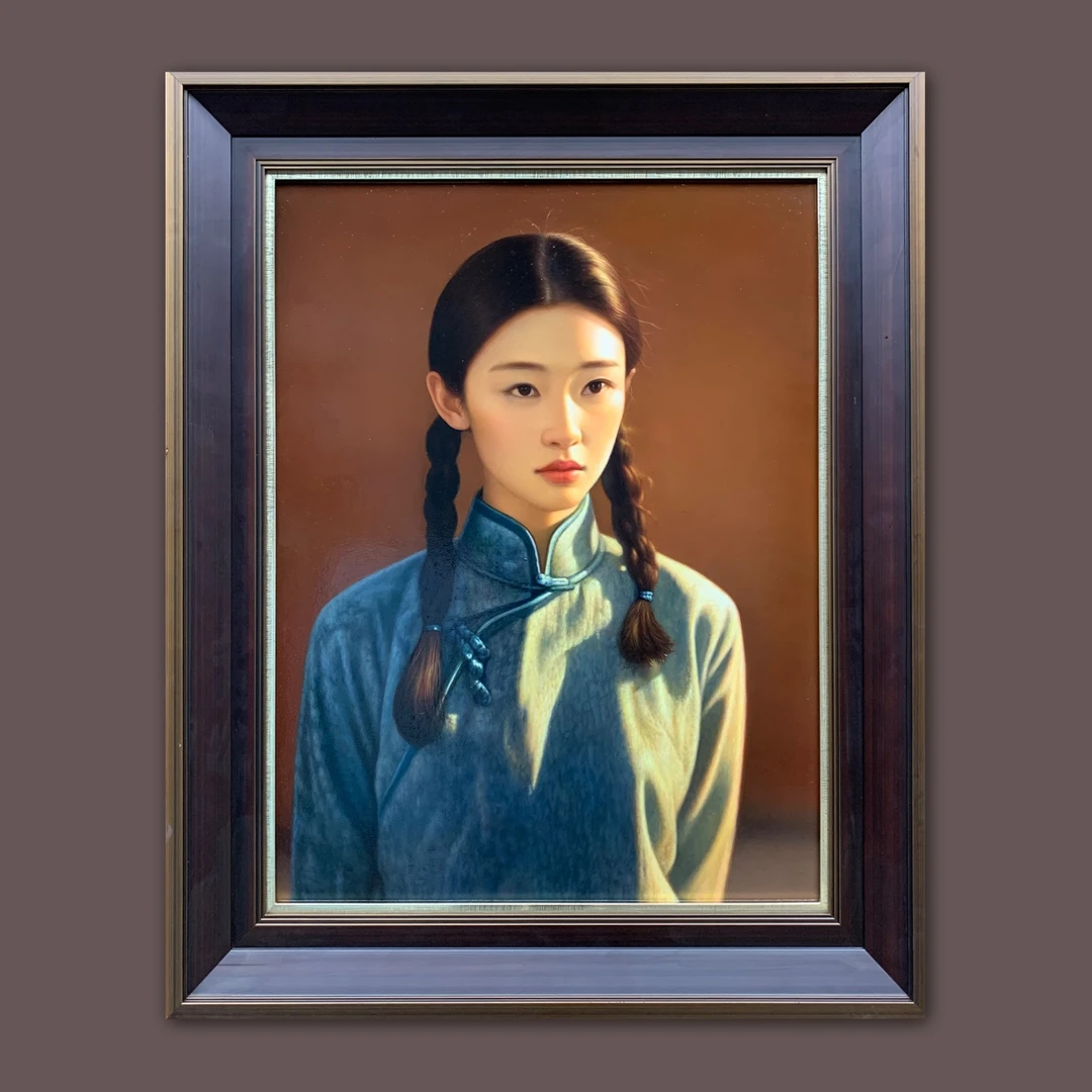 艺弘羽艺术 《佳人》原创人物油画收藏 带框尺寸80-100cm
