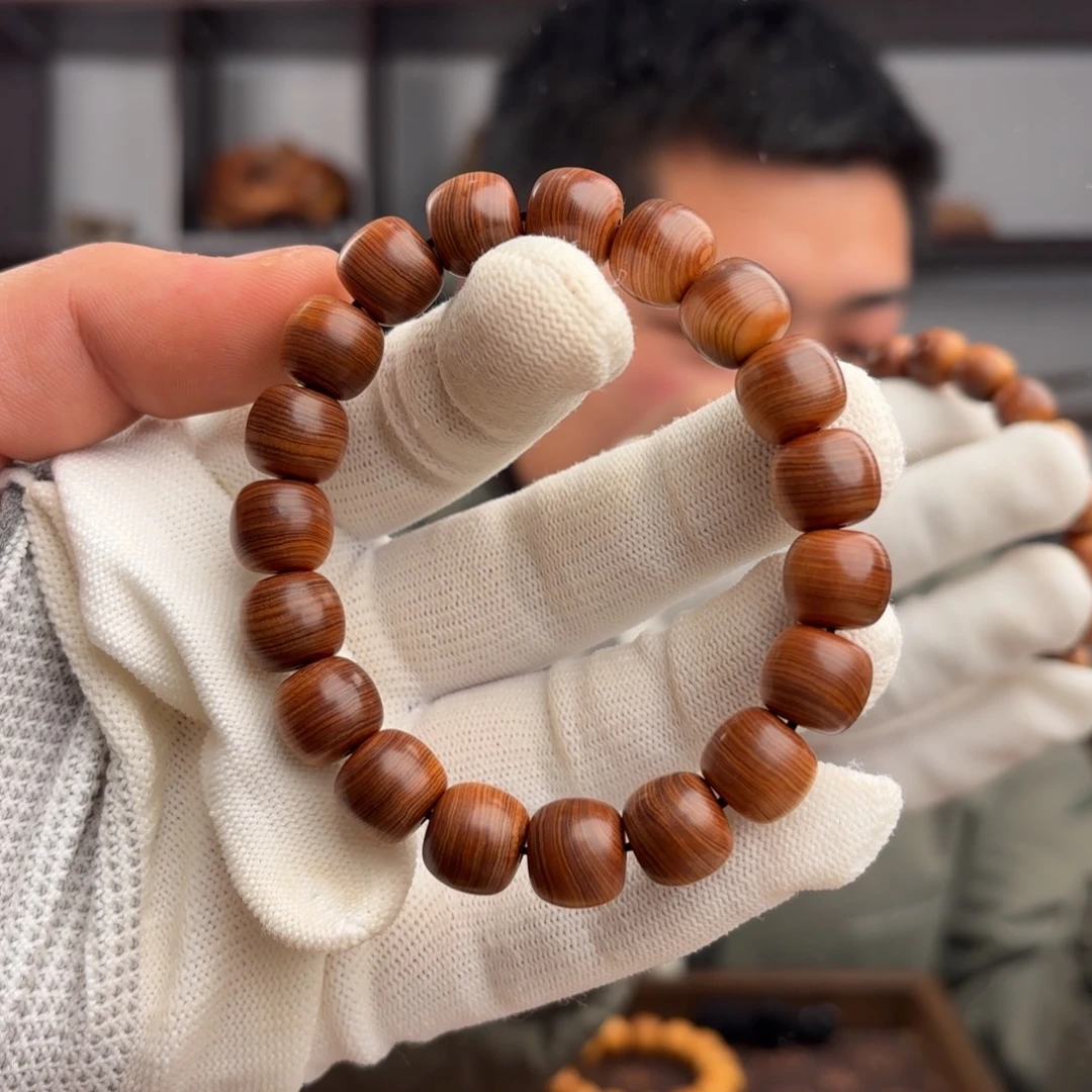 A***P柏木（崖柏）手串/手链11.12干黑蚕丝纹