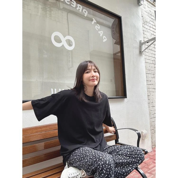 BETTER JOELAY -大版【绵绵云朵】时尚百搭T恤短袖可爱休闲风KH3027