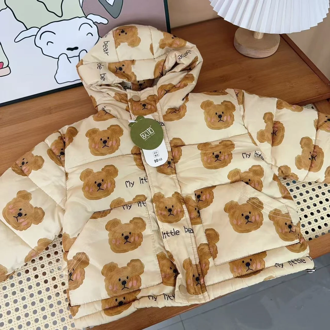 欧佑 儿童卡通满印秋冬夹棉抗风棉服外套（实物以直播间讲解为准）