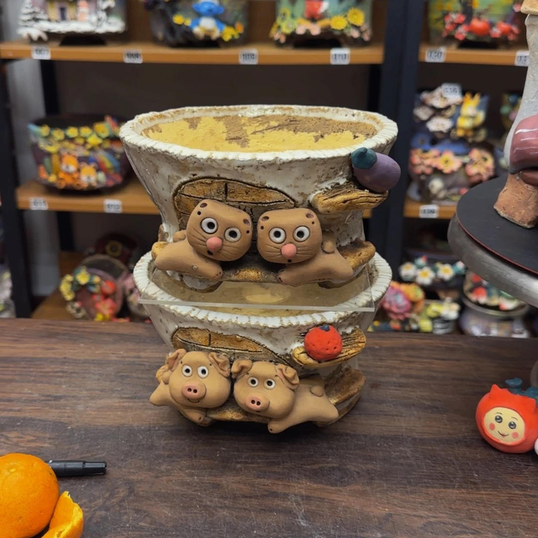 【闪购商品】白****粗陶手捏