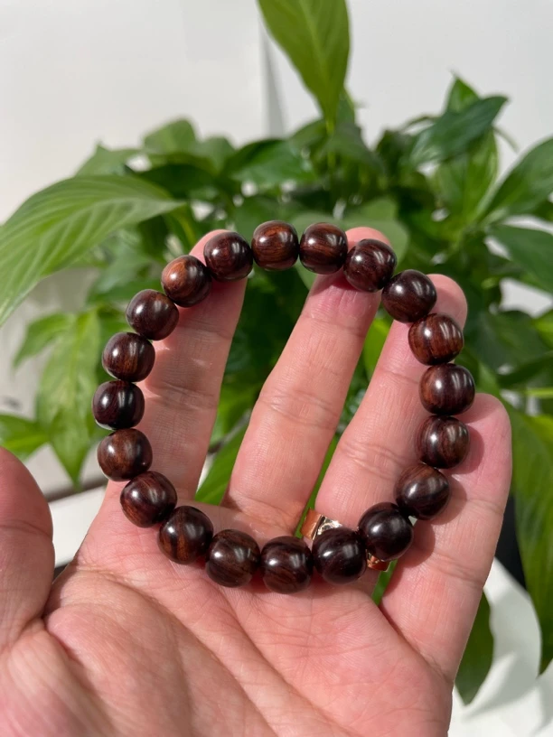 沉水级精品 10/10.5mm/20颗 海南黄花梨 紫油梨老料 原生态