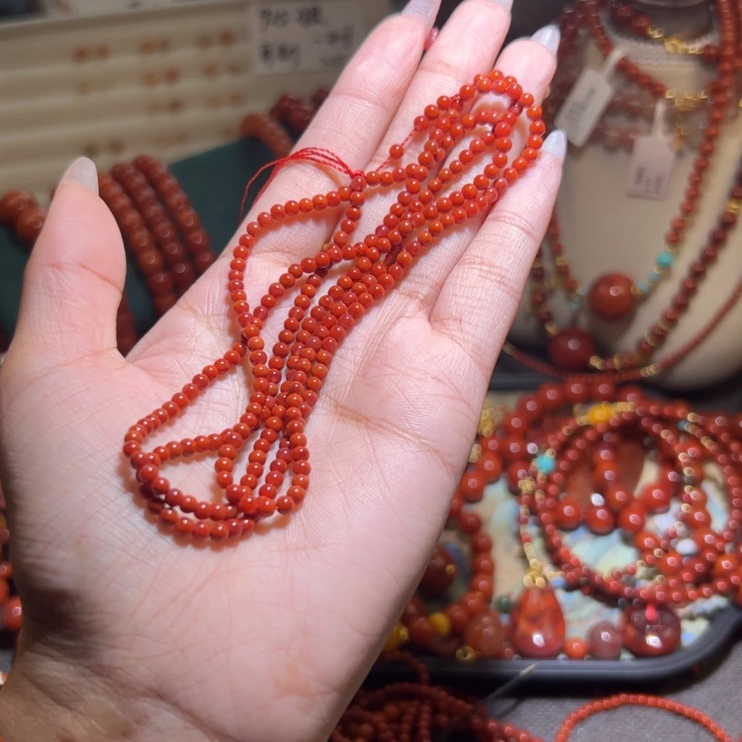 南红玛瑙未镶嵌手链3mm